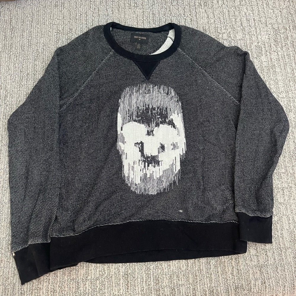 True Religion Skull Crewneck Size Large